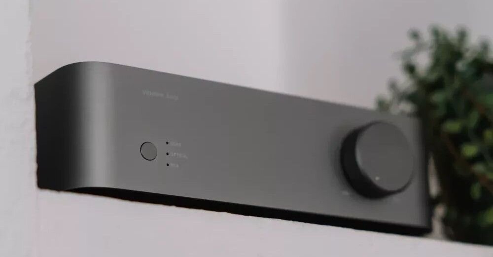 Wzmacniacz zintegrowany WIIM Vibelink ESS 9039Q2M TI TPA3255 wysoka wierność dźwięku, wzmacniacz stojący na półce w pomieszczeniu