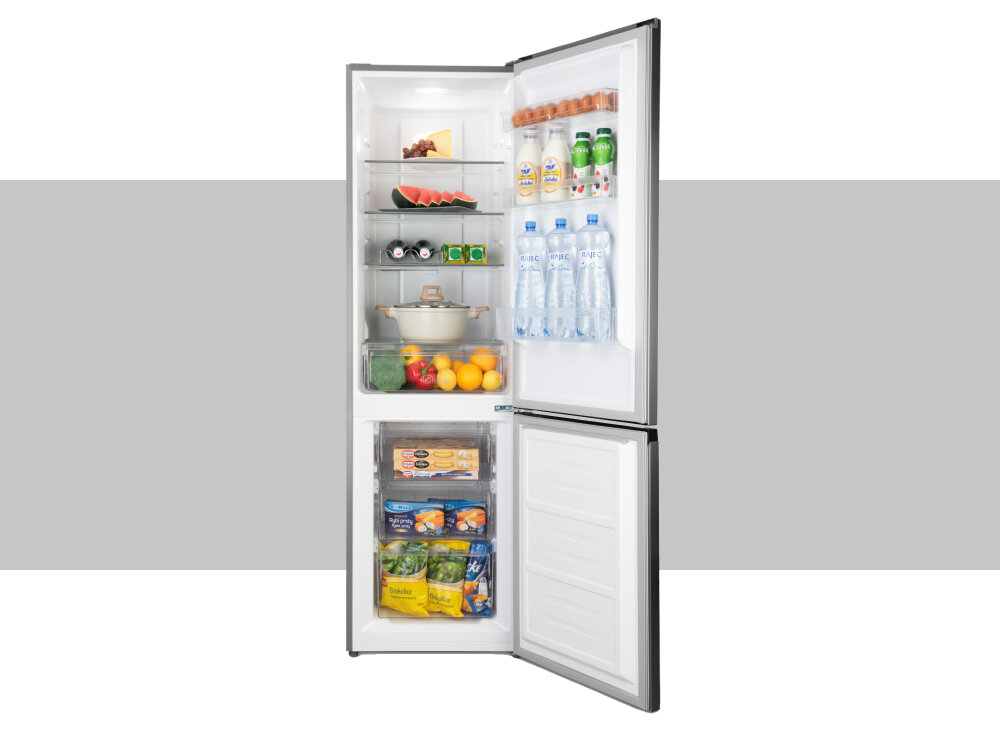 Lodówka ETA ETA275090020E lodówka otwarta pełna produkty półki szuflada **** klasa skuteczne przechowywanie niskie temperatury zdolność zamrażania 3,2 kg/dobę wysoka jakość produktów klasa energetyczna E roczne zużycie energii 220 kWh mniejsze rachunki troska o środowisko