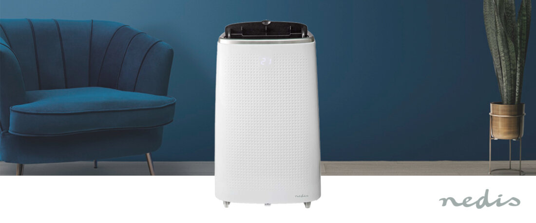 Klimatyzator NEDIS Smartlife WIFIACMB1WT14 Wydajność i energooszczędność moc chłodzenia powierzchnia przeznaczenie możliwości klasa energetyczna A funkcja samoczynnego odparowywania