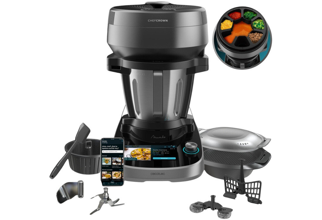 Robot wielofunkcyjny CECOTEC Mambo CooKing Victory (WiFi) z wagą i dostępem do ponad 1000 darmowych przepisów  zestaw akcesoria komplet wyposazenie