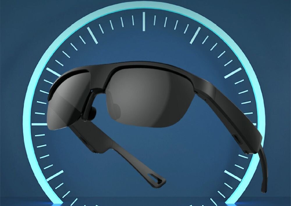 Okulary 4SMARTS SoundGlasses Sport Czarny okulary z zegarem, czas pracy, pojemnosc, czas dzialania