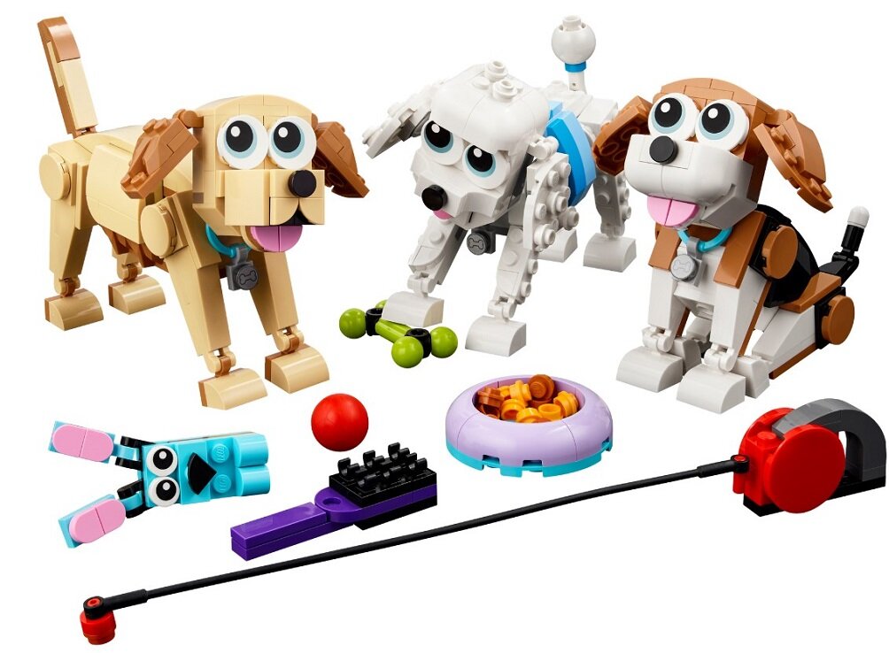 LEGO CREATOR Urocze psiaki 31137 dziecko kreatywność zabawa nauka rozwój klocki figurki minifigurki jakość tradycja konstrukcja nauka wyobraźnia role jakość bezpieczeństwo wyobraźnia budowanie pasja hobby funkcje instrukcja aplikacja LEGO Builder Psie przygody