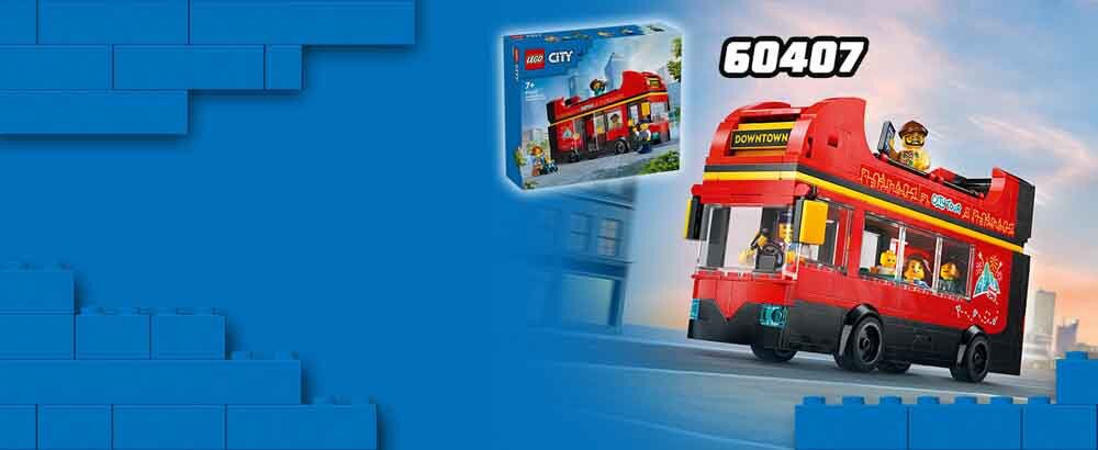 Czerwony, piętrowy autokar (60407)