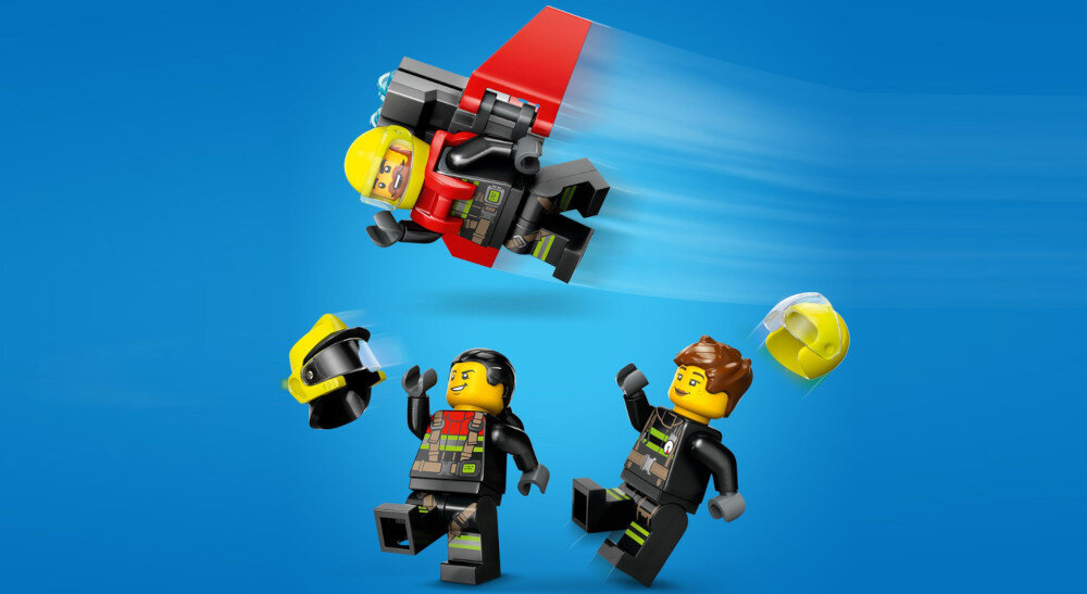 KLOCKI LEGO CITY STRAŻACKI SAMOLOT RATUNKOWY 60413 minifigurki