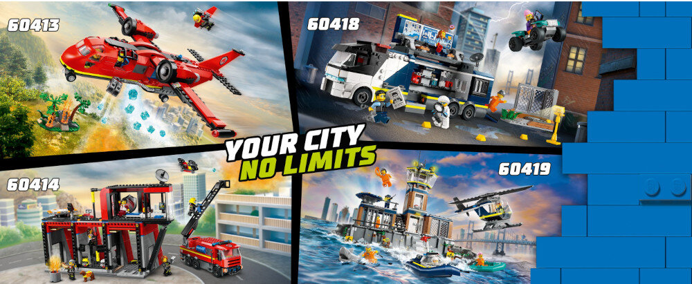 KLOCKI LEGO CITY STRAŻACKI SAMOLOT RATUNKOWY 60413 łączenie zestawów
