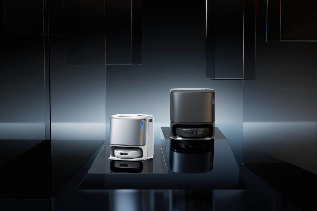 Robot sprzątający NARWAL Freo Z Ultra Szary Maksymalna wygoda sprzątania wygląd design tło prezentacja wizualizacja