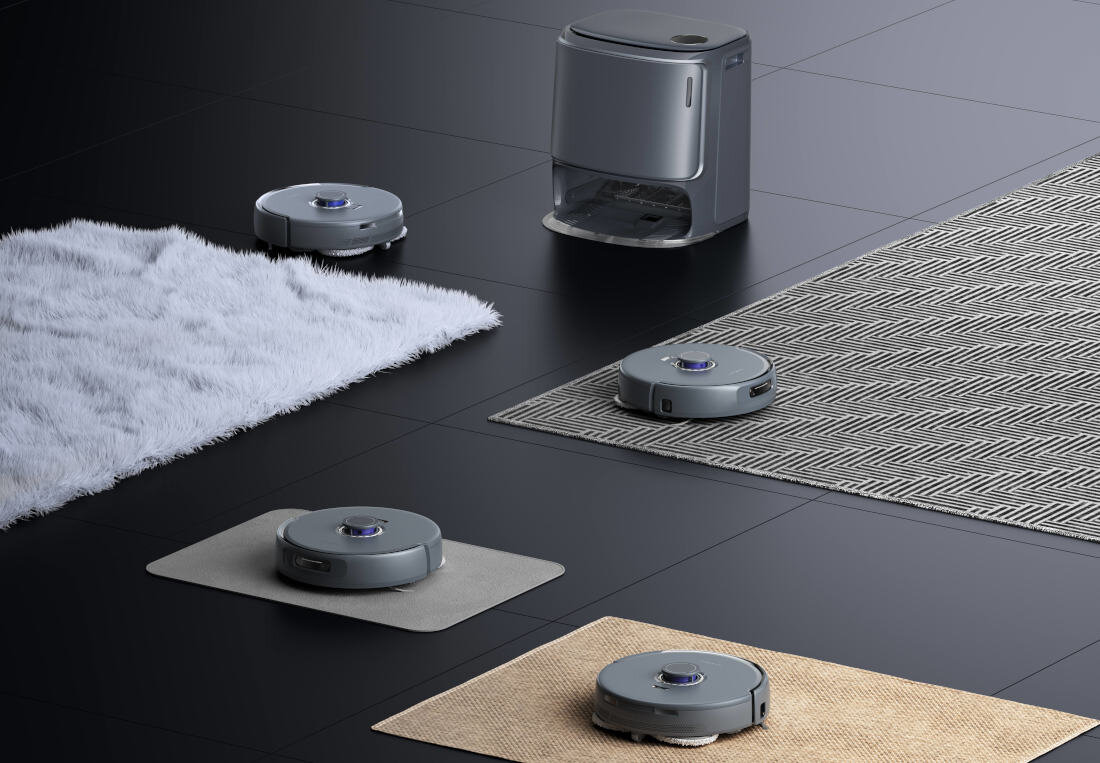 Robot sprzątający NARWAL Freo Z Ultra Szary Wyczulony na plamy System DirtSense analizacja stopień zabrudzenia wody higiena