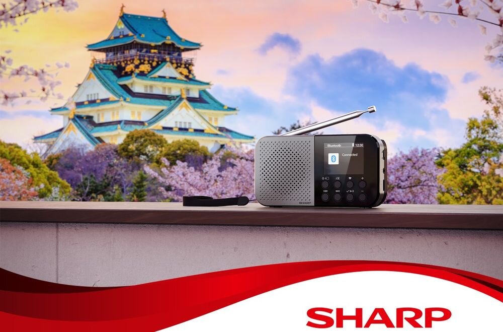 SHARP DR-P520 radio przenośne muzyka zawsze pod ręką mobilne słuchanie, radio stojące na murku