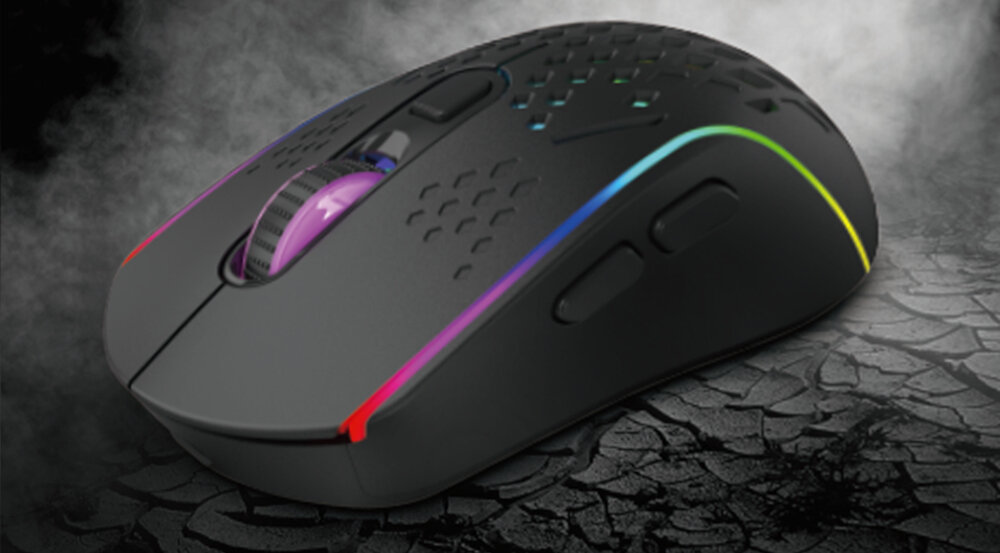 Mysz XTRIKE ME GW-611 mysz z podswietleniem rgb, solidnosc, funkcjonalnosc, bezprzewodowa, dynamiczna, plynna precyzyjna praca, przewodowa, bezprzewodowa