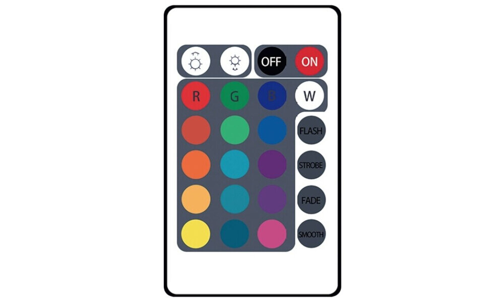 Taśma LED RGB XTRIKE ME HT-5050 5 m, łączność, bluetooth, pilot, jasność, kolory, na białym tle pilot