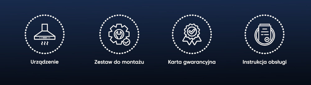 OKAP BEKO HNT61520BH wizualizacja niebieskie tło ikony zestaw komplet