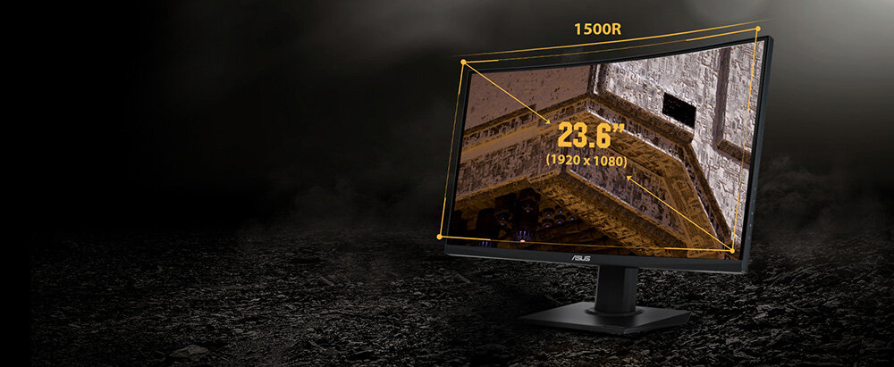 Monitor ASUS VG24VQE Ekran 23,6-calowy z zakrzywieniem