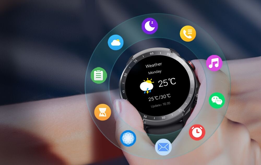 Smartwatch MIBRO A2 ekran bateria czujniki zdrowie sport pasek ładowanie pojemność rozdzielczość łączność sterowanie krew puls rozmowy smartfon aplikacja