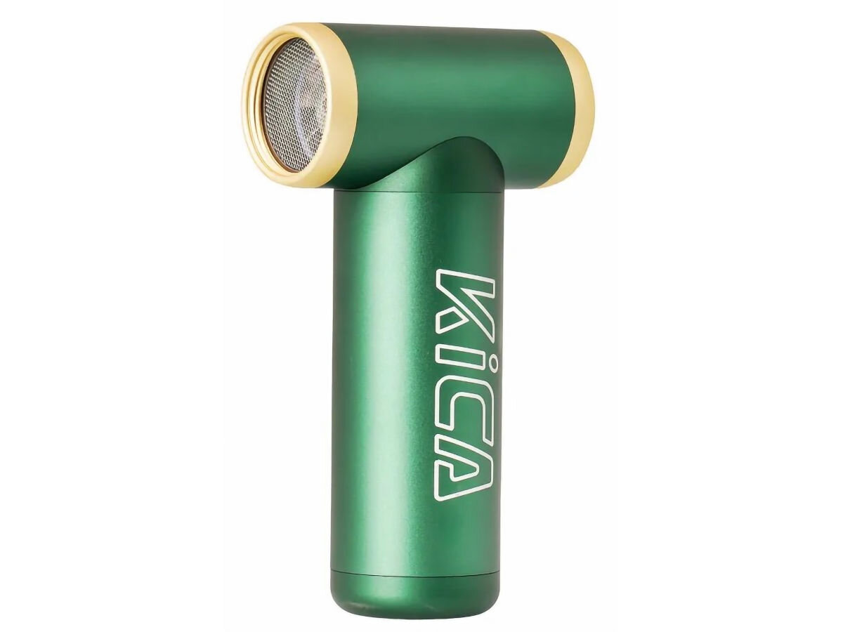 Dmuchawa wielofunkcyjna KiCA Jetfan 2S Kit Zielony, turbodoładowania, prędkość, powietrze, pył, resztki, na białym tle dmuchawa frontem prawo skos