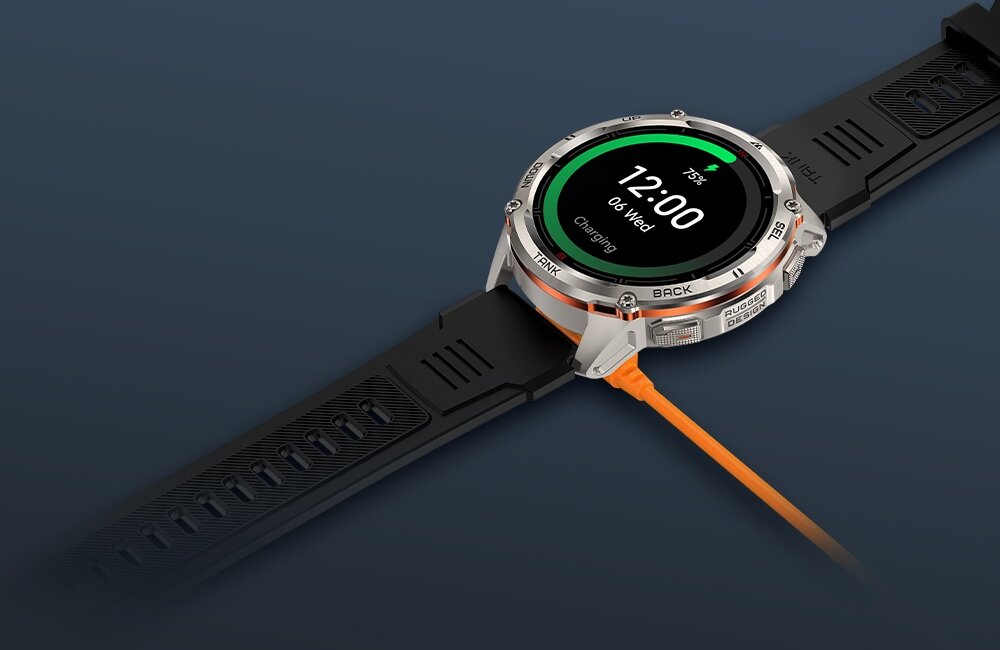 Smartwatch KOSPET Tank T3 Ultra 2 Special Edition podczas łądowania
