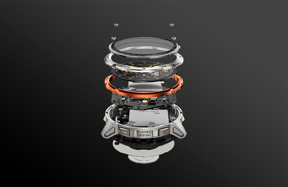 Smartwatch KOSPET Tank T3 Ultra 2 Special Edition budowa zegarka