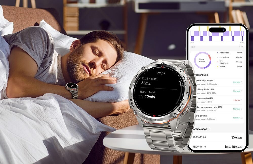 Smartwatch KOSPET Tank T3 Ultra 2 Special Edition śpiący człowiek