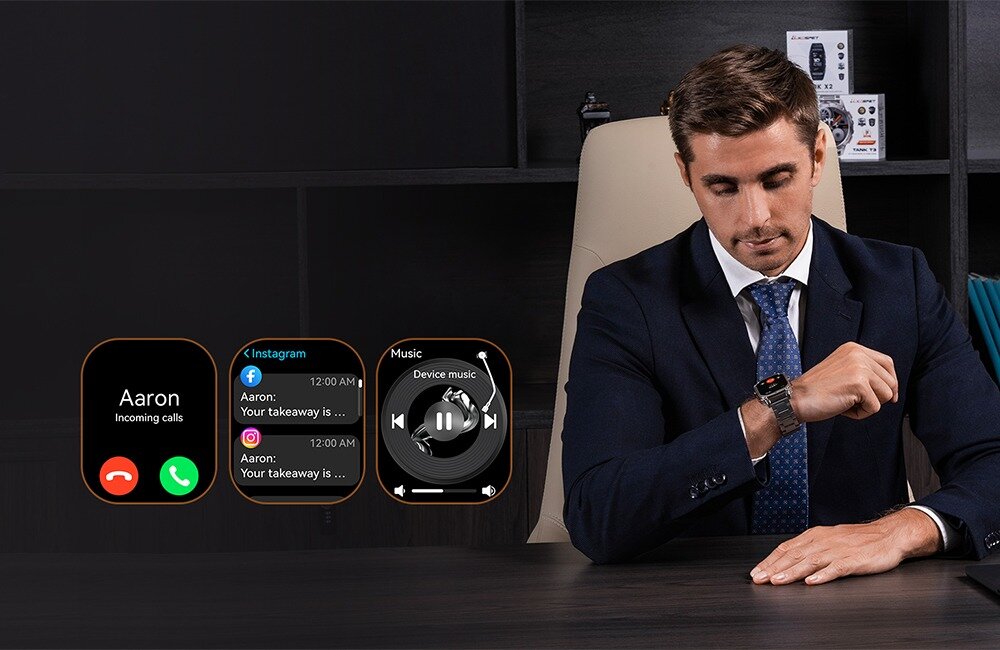 Smartwatch KOSPET Tank M3 Ultra Special Edition odbieranie połączenia
