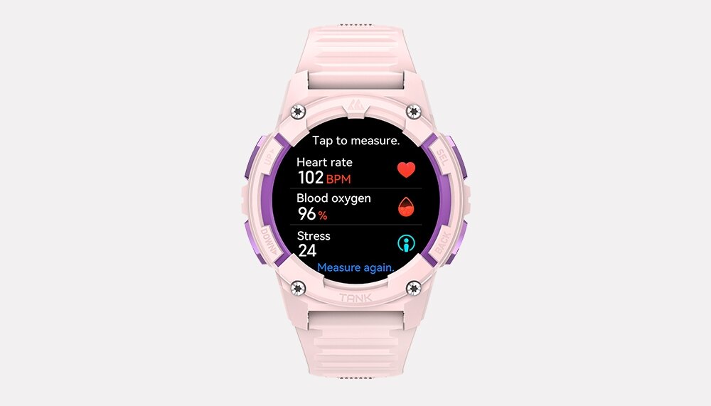 Smartwatch KOSPET Tank S2 pomiary na ekranie
