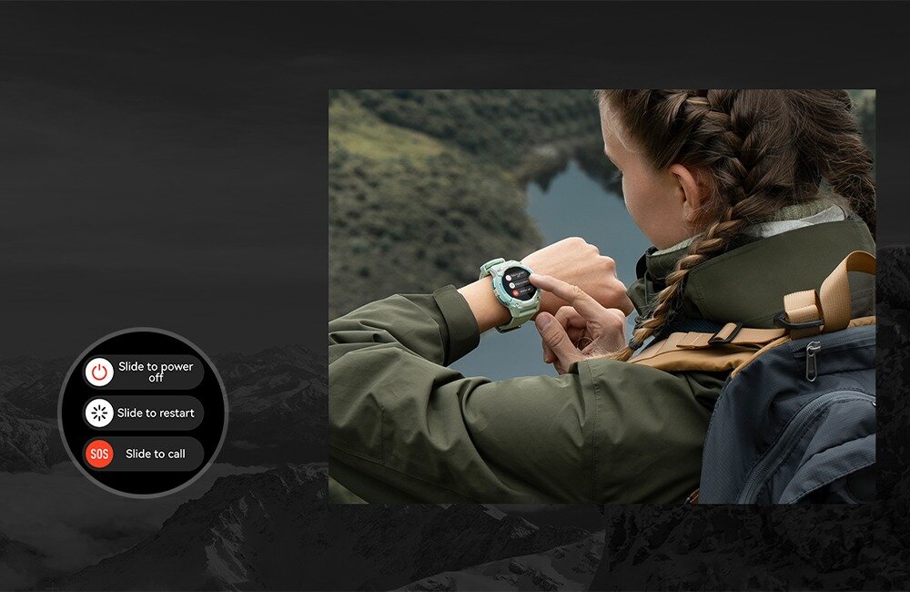 Smartwatch KOSPET Tank S2 SOS na ekranie