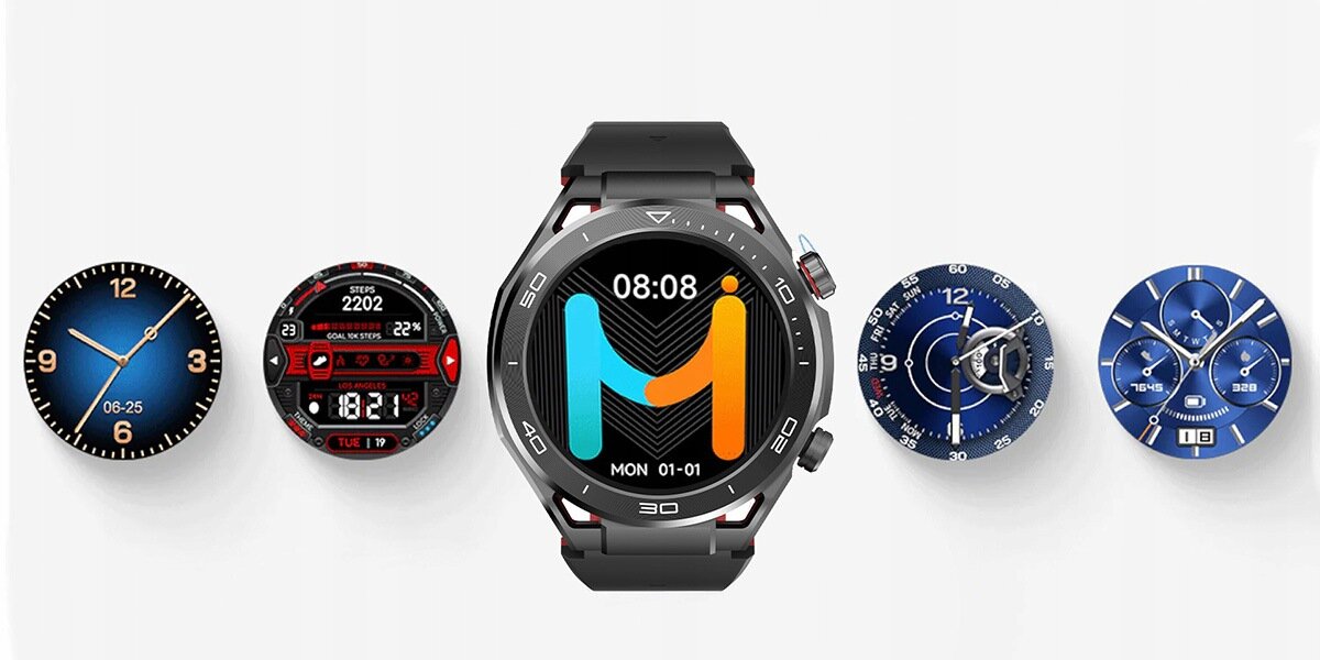 Smartwatch IMIKI Xplorer Active ponad 100 tarcz sportowy design waga wygoda