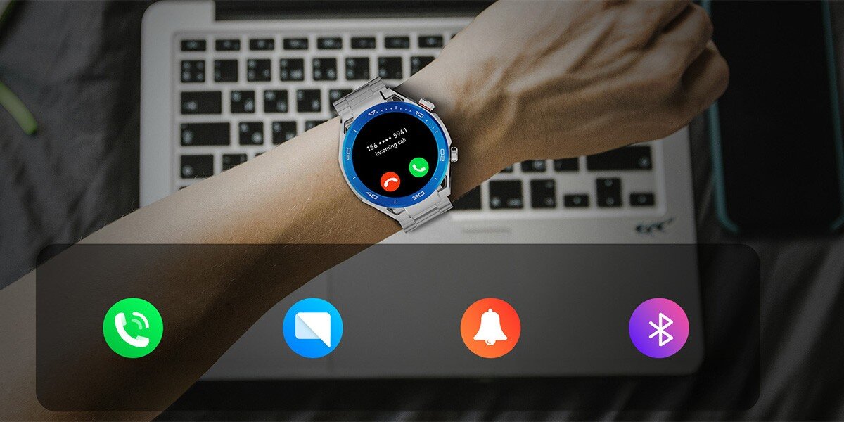 Smartwatch IMIKI Xplorer Oyster mikrofon i głośnik rozmowy Bluetooth 5.3