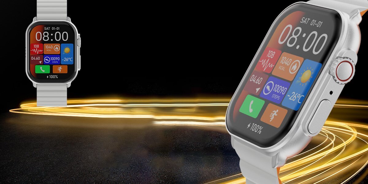 Smartwatch IMIKI Frame Pro kv lifestyle początek opisu sekcja nagłówkowa