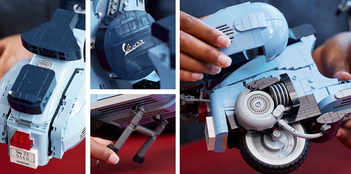 LEGO Creator Vespa 125 10298 kreatywność zabawa rozwój klocki figurki minifigurki jakość tradycja konstrukcja nauka wyobraźnia role jakość bezpieczeństwo wyobraźnia budowanie pasja hobby