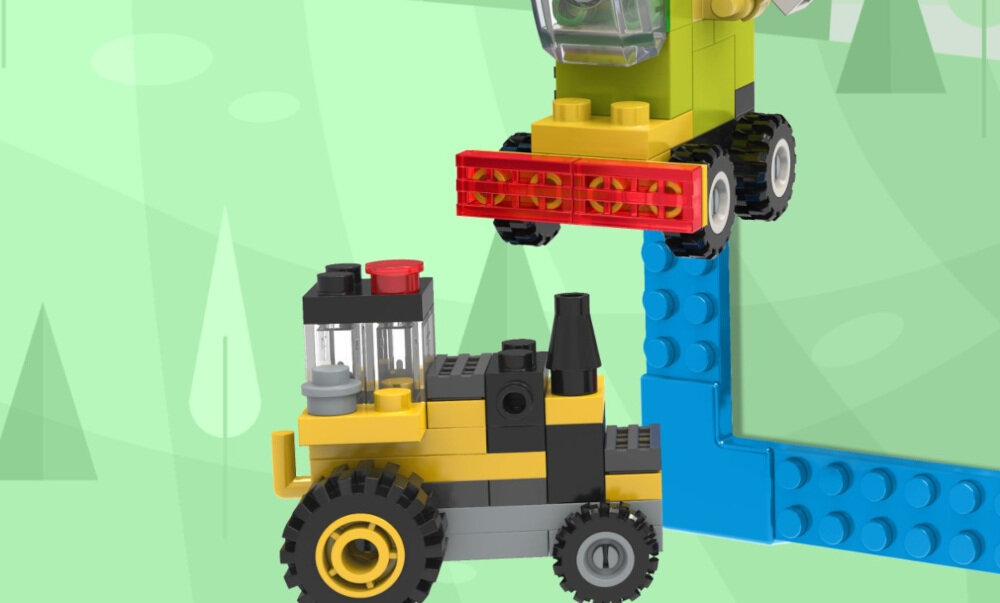 Zestaw akcesoriów do KIVI KidsTV - Auto - Ekskluzywne akcesoria, SAMOCHODY Z KLOCKÓW