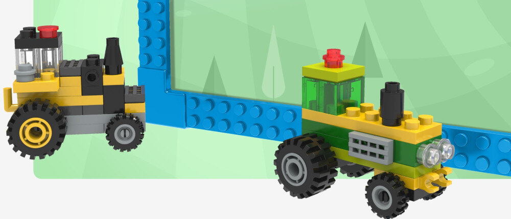 Zestaw akcesoriów do KIVI KidsTV - Auto - Jaki masz dzisiaj humor?, SAMOCHODY Z KLOCKÓW