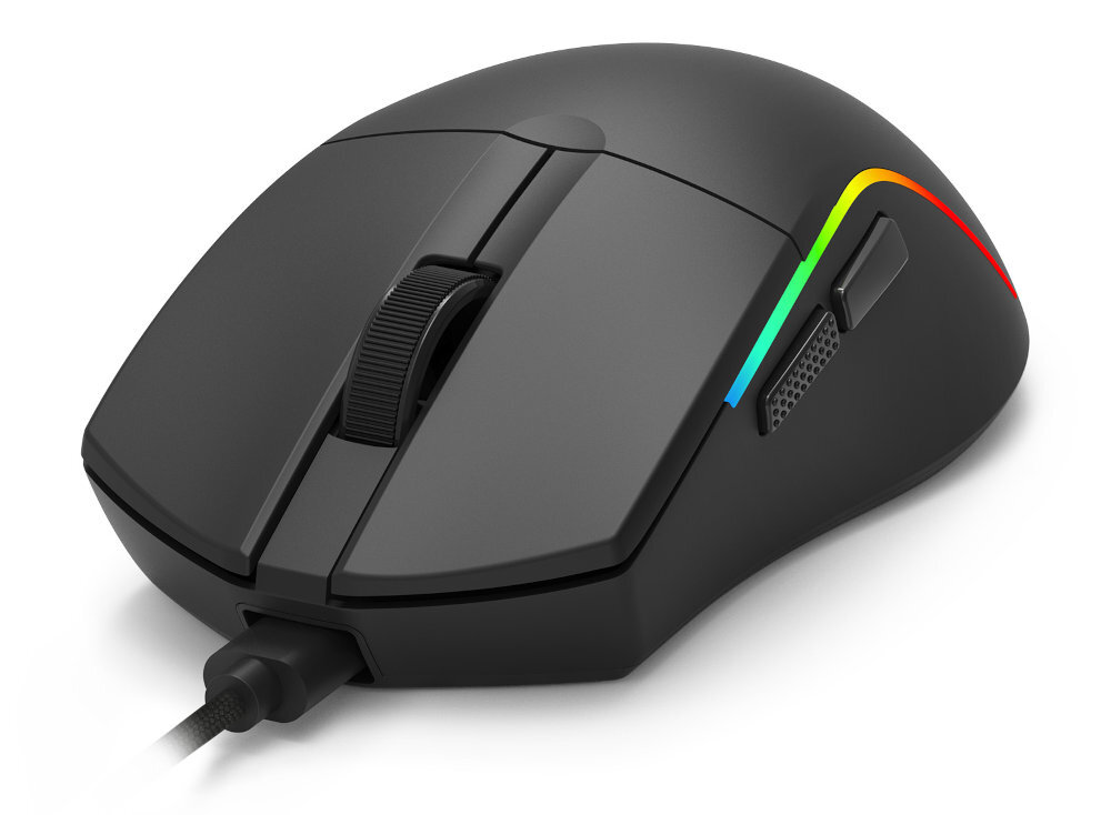 Redragon Deicide M816 mysz w kolorze czarnym na białym tle