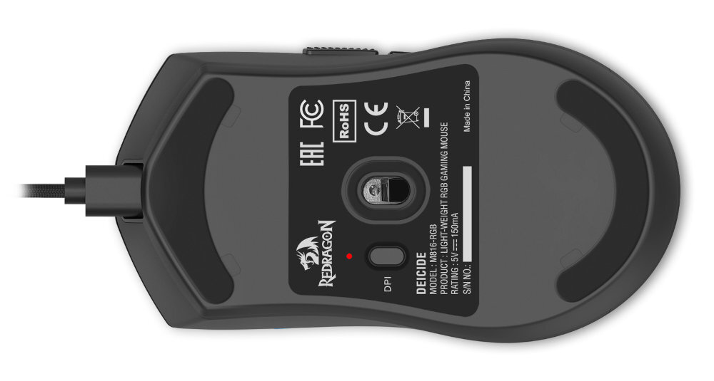 Redragon Deicide M816 e-sportu 50 gramów (bez kabla) Precyzyjny sensor optyczny DPI do 4000 polling rate 1000 Hz