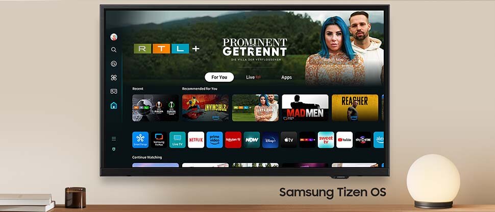 970x415 one ui tizen one ui tizen mo eu pc Samsung Smart TV Tizen w telewizorze Samsung Full HD TV F6002F (2025) dostępnym w sklepach MediaExpert