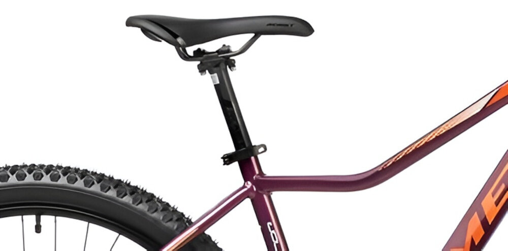 Rower górski MTB ROMET Jolene 7.2 JA D17 27.5 cala damski Purpurowo-pomarańczowy siodełko na białym tle siodełko ROMET aluminiowa sztyca ROMET o średnicy 27,2 mm i długości 300 mm można dopasować wysokość siodła do wzrostu użytkownika i stylu jazdy lekka konstrukcja sztycy wspiera manewrowanie rowerem ergonomiczne ułożenie siodełka minimalizuje zmęczenie