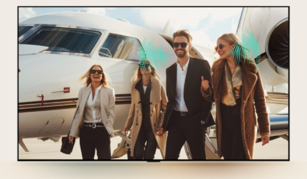 Telewizor LG 65B56LA - Wyraźne dialogi bez wysiłku, osoby wysiadające z samolotu