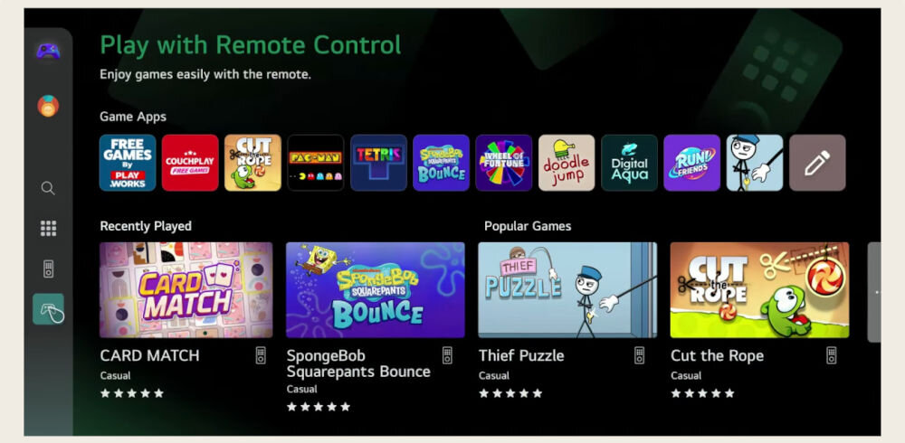 Telewizor LG 65NANO81A6A Gaming Portal gry GeForce NOW Xbox, telewizor na jasnym tle
