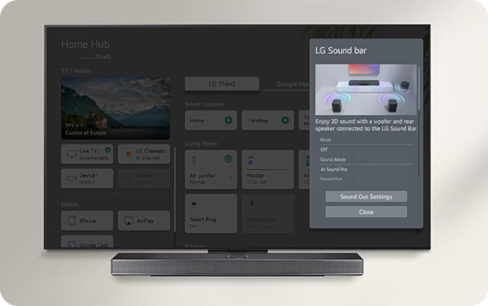 Telewizor LG 65QNED86A6A - Łatwe sterowanie dźwiękiem, telwizor z właczonym menu