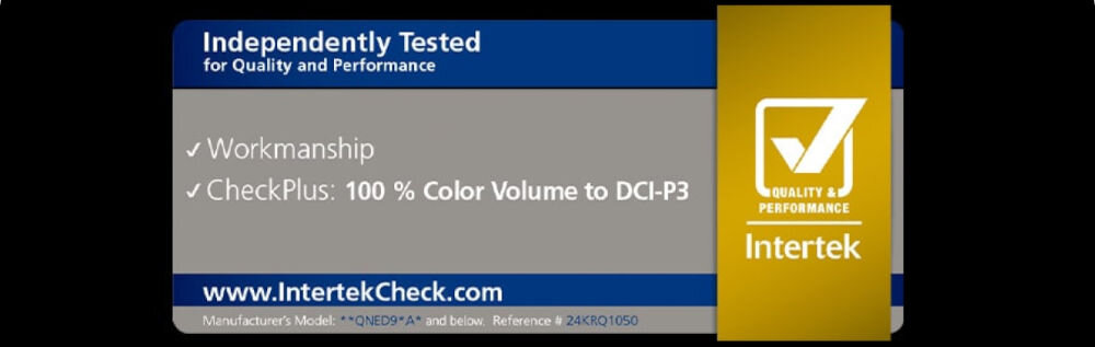 Telewizor LG 50QNED70A6A 100 procent objętości kolorów certyfikat Intertek