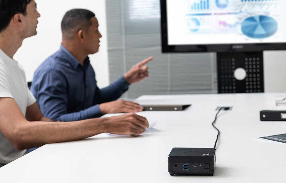 Komputer MSI Cubi N ADL S-098EU N100 4GB RAM 128GB SSD Wi-Fi Windows 11 Professional wielkość wymiary głośność