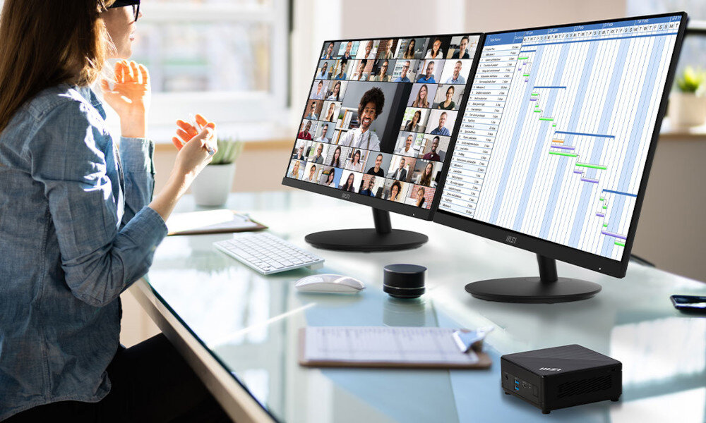 Komputer MSI Cubi N ADL S-098EU N100 4GB RAM 128GB SSD Wi-Fi Windows 11 Professional procesor pamięć podzespoły