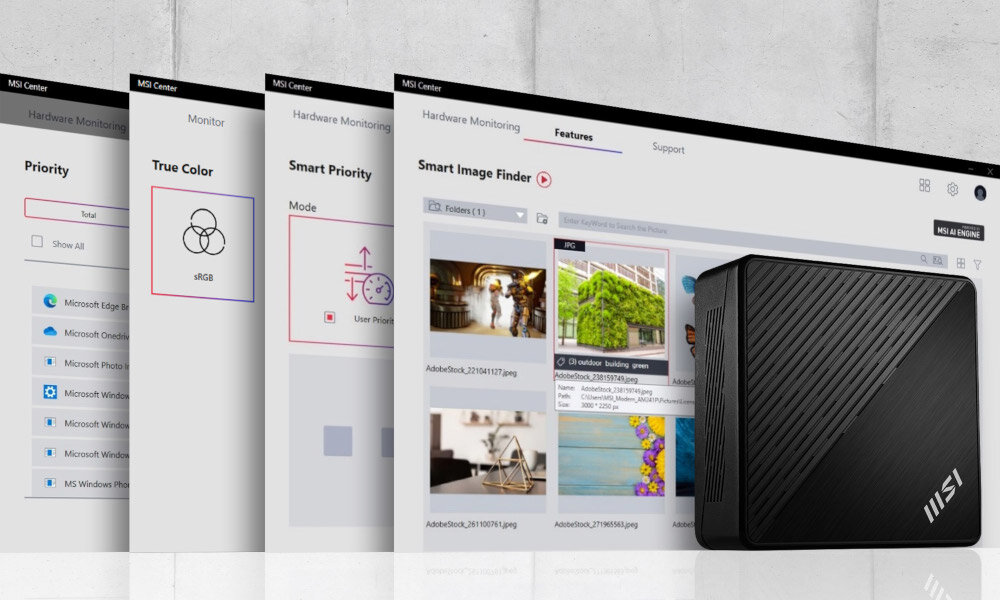 Komputer MSI Cubi N ADL S-098EU N100 4GB RAM 128GB SSD Wi-Fi Windows 11 Professional aplikacje funkcje narzędzia