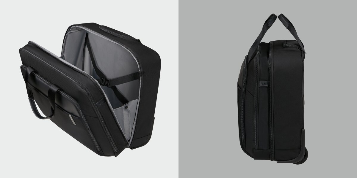 SAMSONITE Evosight 28 litrów kompaktowe wymiary (37 × 46 × 21,5 - torba od środka i boku