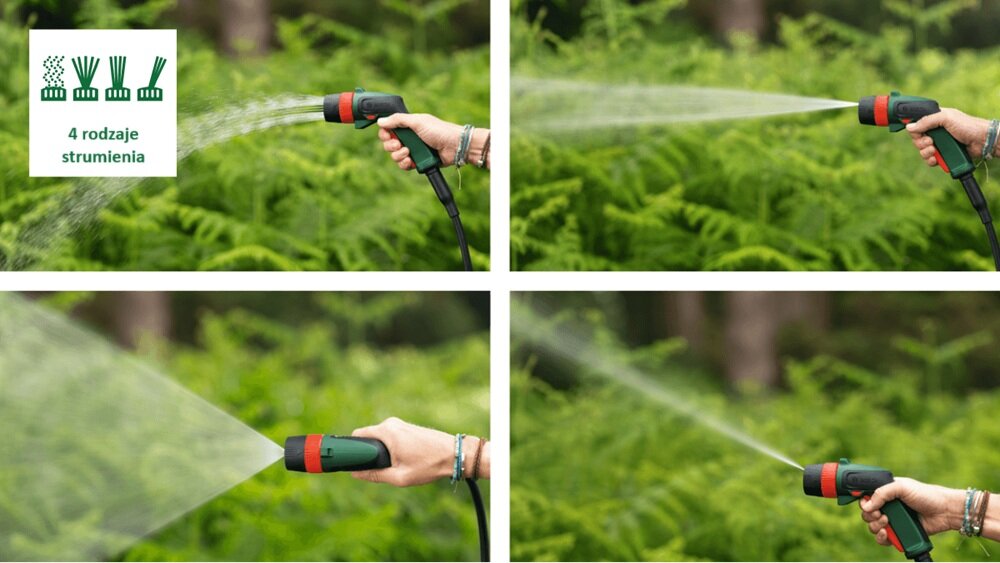 Myjka ciśnieniowa BOSCH Fontus 18 V-6 Bike Cleaner Solo 06008B6200 cztery rodzaje strumienia, do trudno dostępnych zakamarków, dokładne czyszczenie