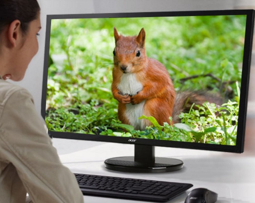 Monitor Acer K242HLBD technologia ComfyView jasność ekranu