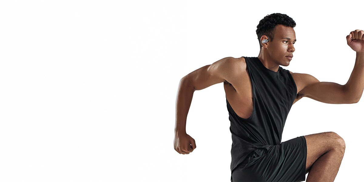 WEOFLY OutFits 18-milimetrowy dynamiczny przetwornik kodeków SBC, AAC i LDAC - słuchawki w uchu sportowca