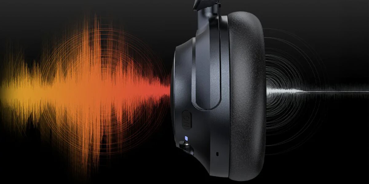 WEOFLY Tour hybrydową aktywną redukcję szumów (ANC) 95% hałasów z otoczenia -35 dB Tryb Transparentny - przetwarzanie fal dźwiękowych i wyciszanie otoczenia