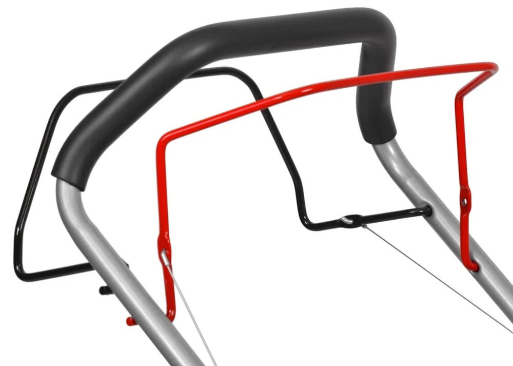 Kosiarka spalinowa HECHT 543SX zbliżenie na uchwyt komfortowy uchwyt miękkie wykończenie pewny chwyt chroni dłonie przed odciskami i otarciami uchwyt można złożyć