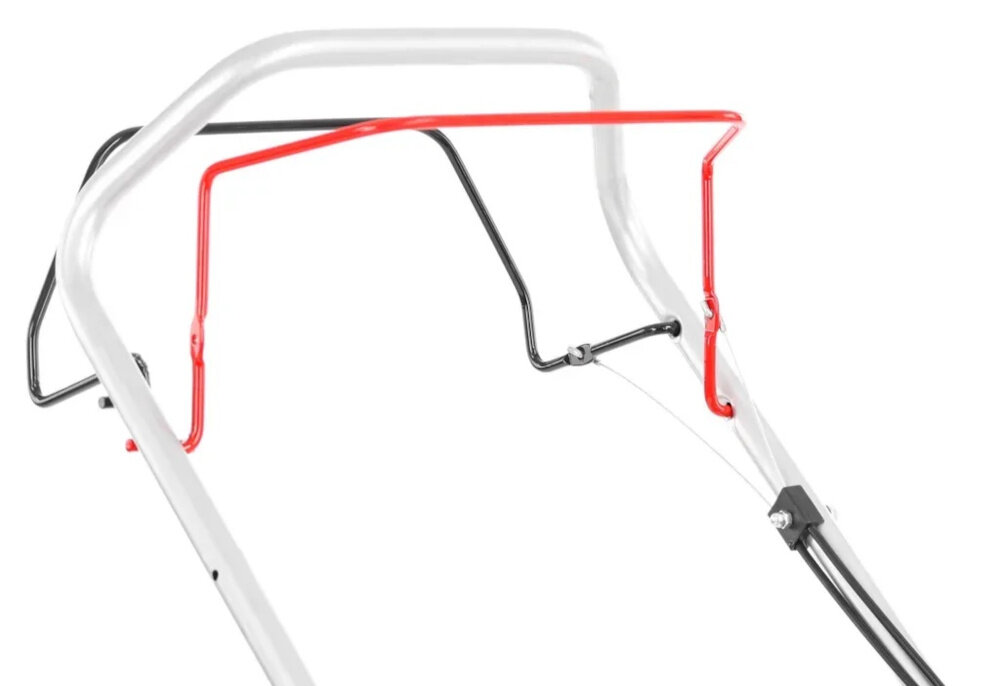 Kosiarka spalinowa HECHT 546SCW zbliżenie na uchwyt komfortowy uchwyt uchwyt można złożyć