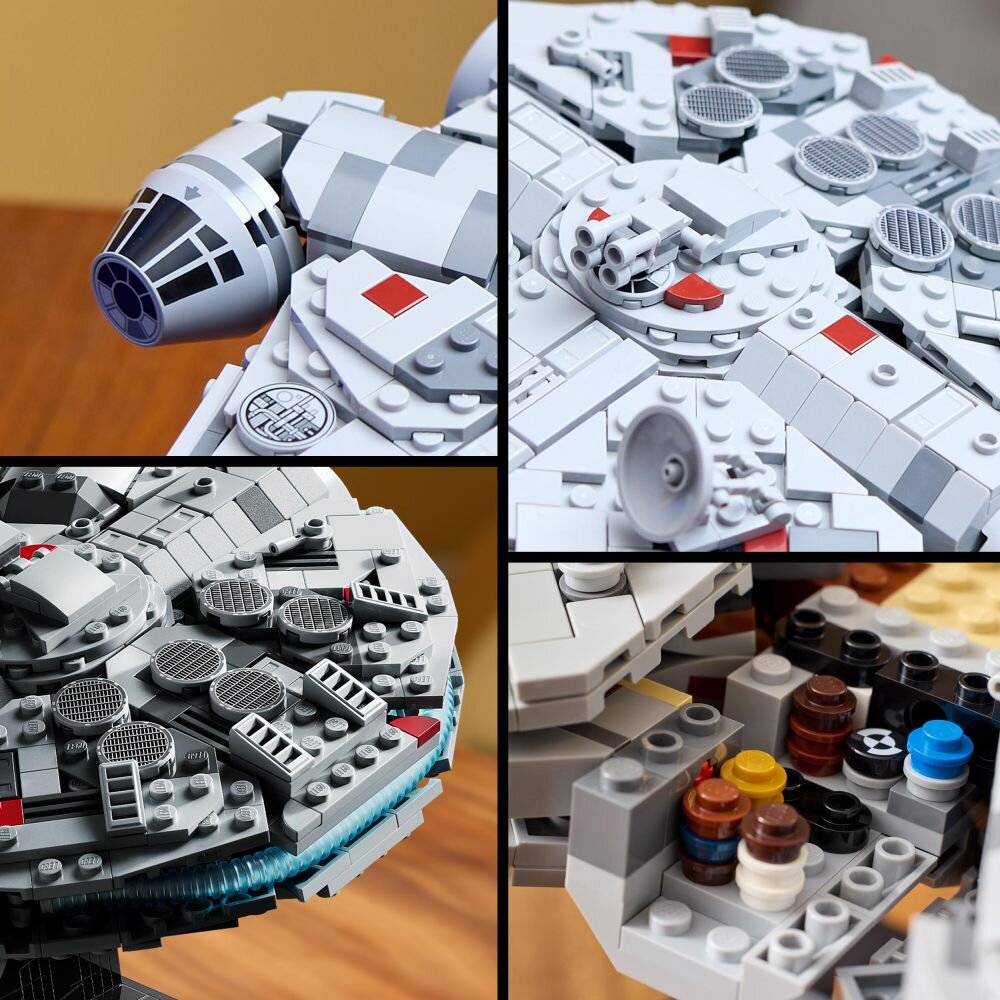 LEGO 75375 Star Wars Sokół Millennium klocki elementy zabawa łączenie figurki akcesoria figurka zestaw