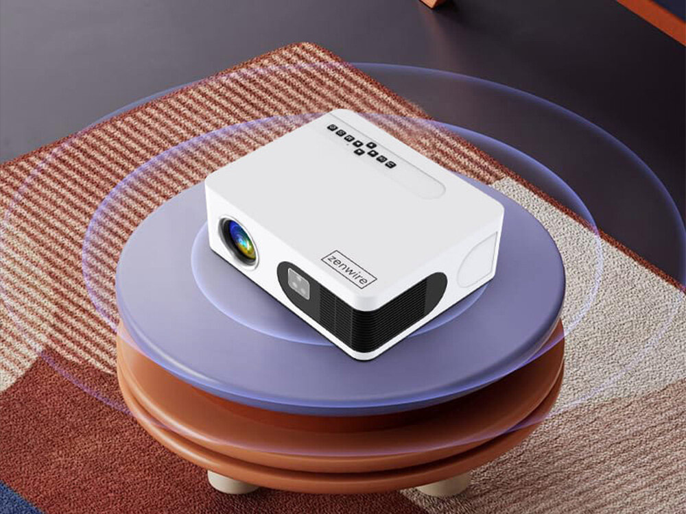 Projektor Zenwire E601H HDMI USB AV Ethernet szeroka kompatybilność, projektor stojący na stoliku